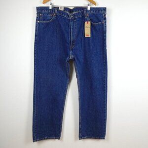 Levi's 505 Straight Leg Jeans Big Men's Size 48x32 Blue Denim Cotton